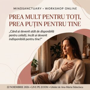 Workshop PREA MULT PENTRU TOȚI, PREA PUȚIN PENTRU TINE